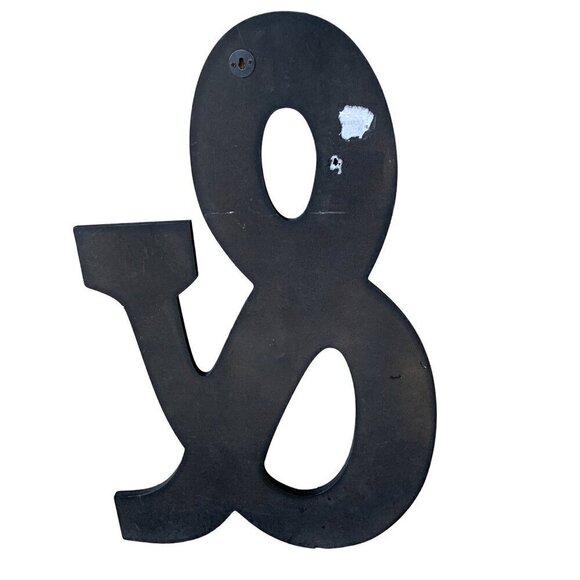 Ampersand & Black Distressed Wall Decor Hanging - Picture 5 of 7